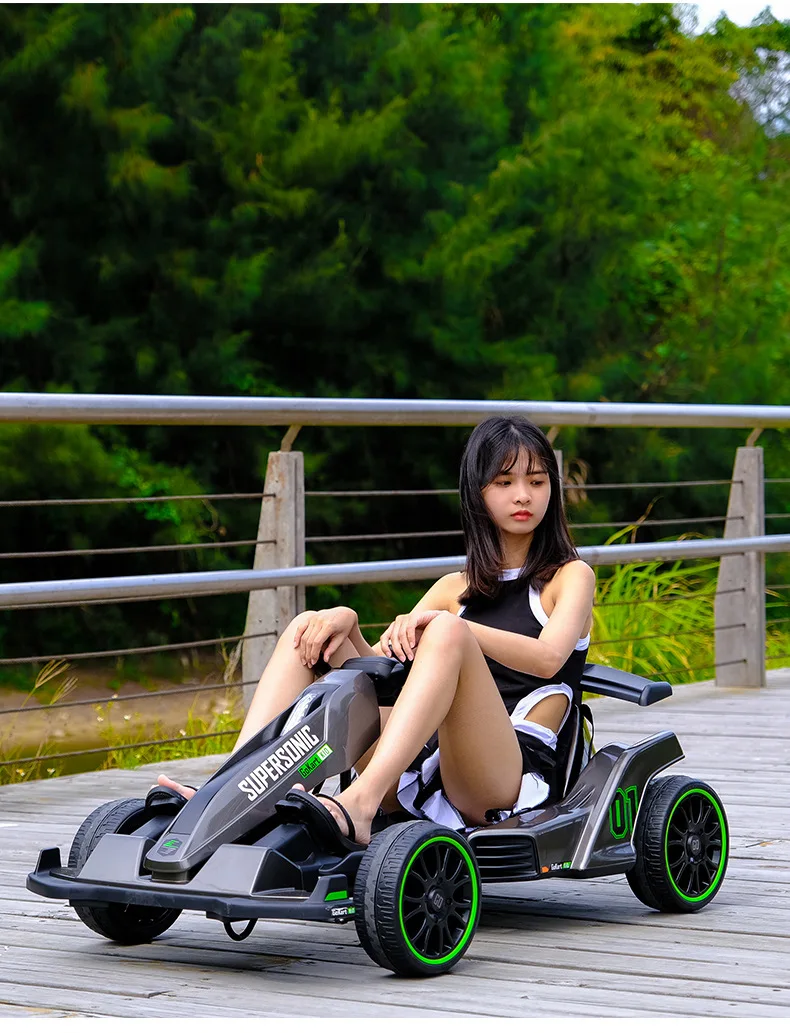 2022 New double driive go kart pro High speed kids racing go karting car teenager and adult electric racing go kart for sale