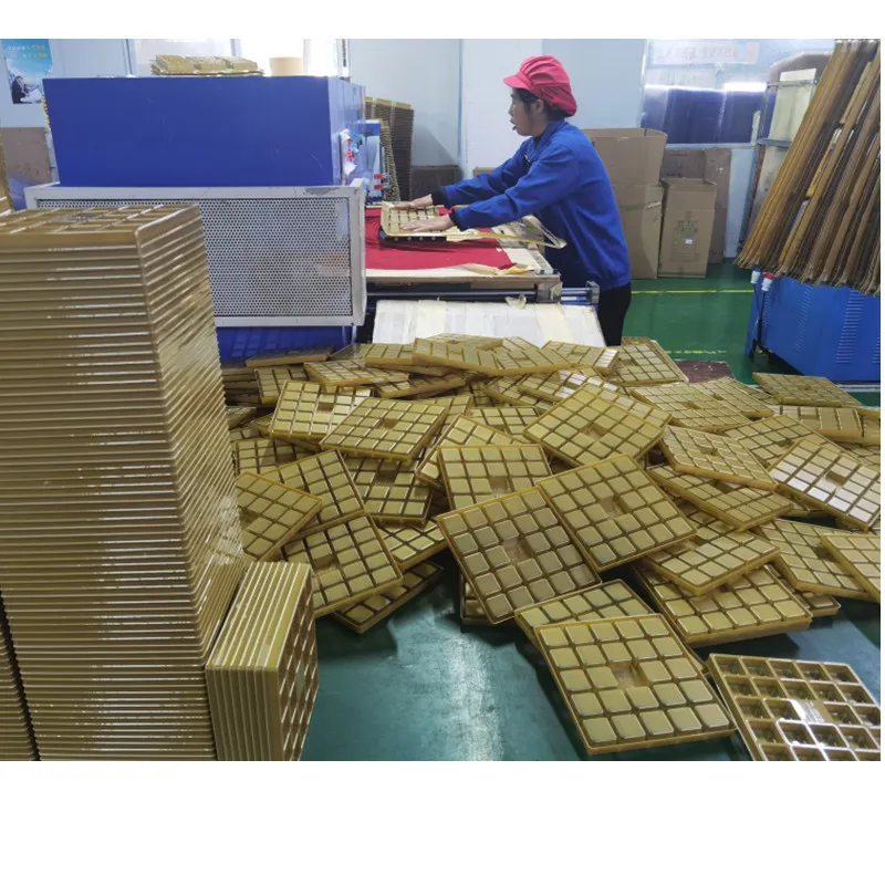 Food Grade Custom PS Plastic Golden Colorful Chocolate Insert Tray