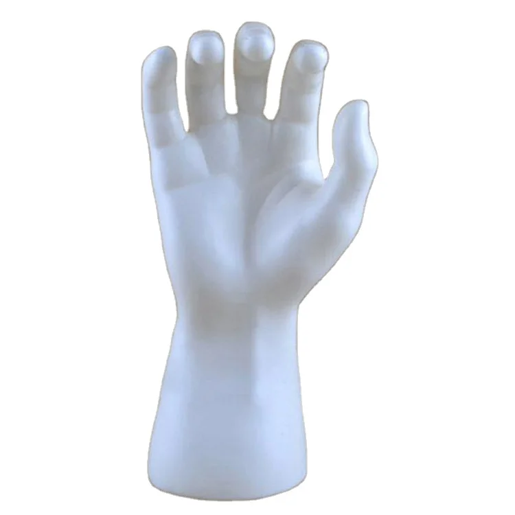 Cheaper Male Hand Mannequin Stand / Black Plastic Display Hand Models for Gloves Display White Men Plus Size ABS 10 Pcs 5-7 Days