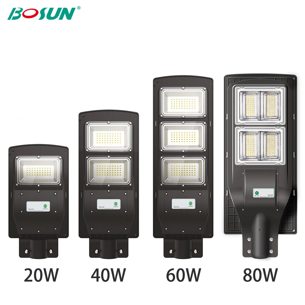 LAP High Quality Abs Waterproof 20w 40w 60w Smd All In One Solar Led Street Light