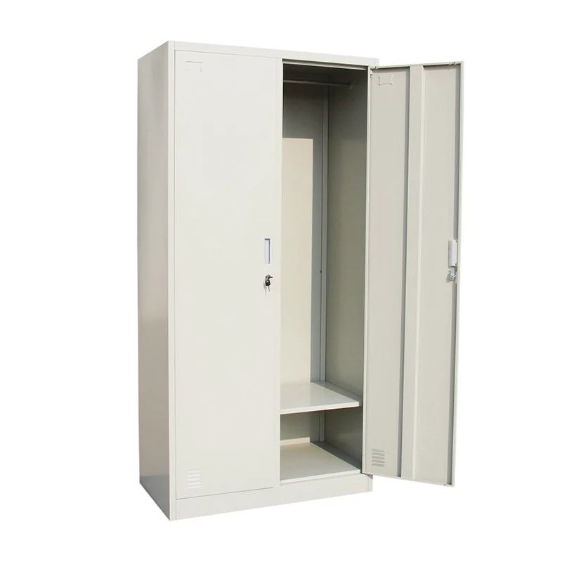 2 doors steel locker wardrobe steel work school gym lockers wholesale double door metal locker