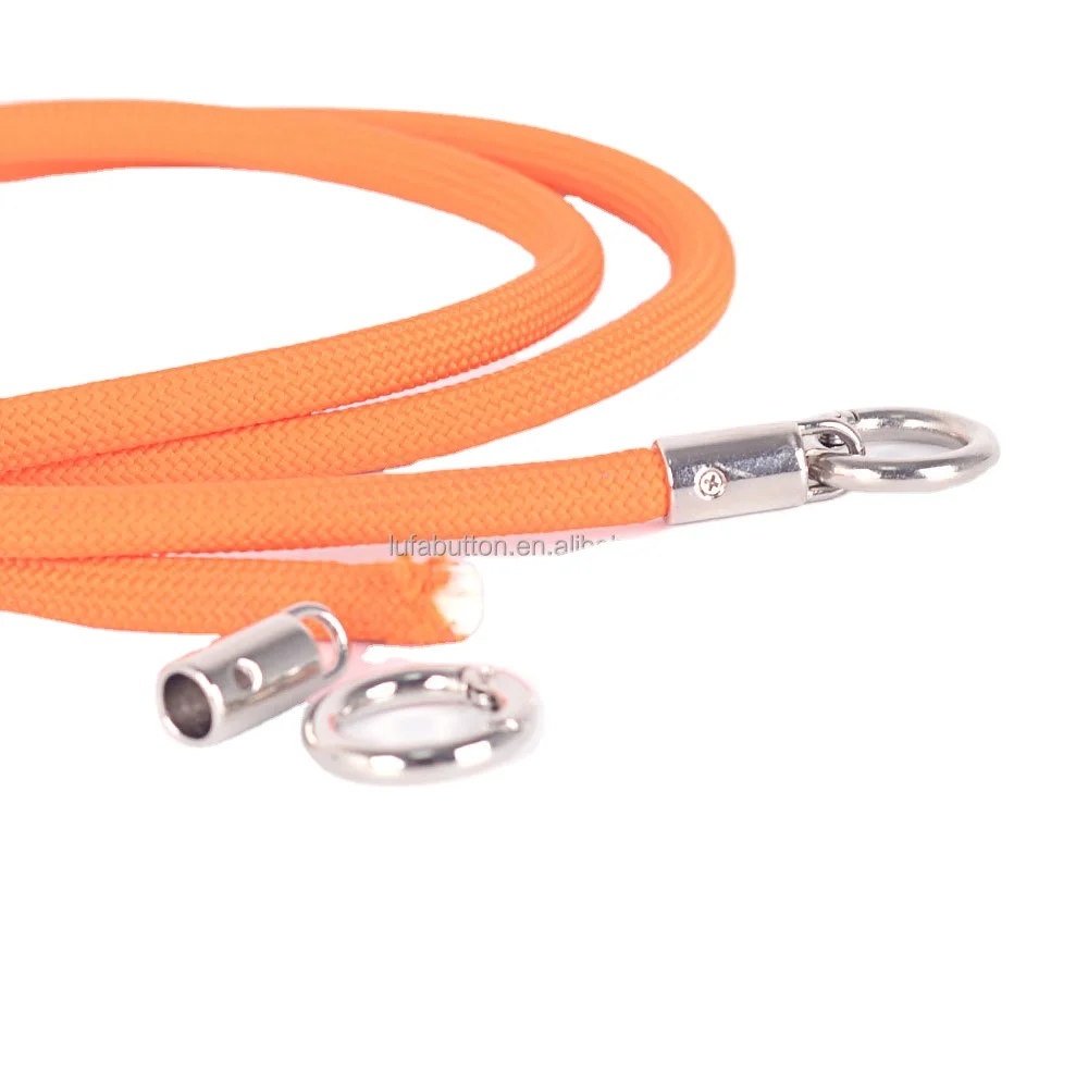 Custom Metal  Cord end Rope snap Hook Cap Cord with Ring for Lanyard Barrier Fittings
