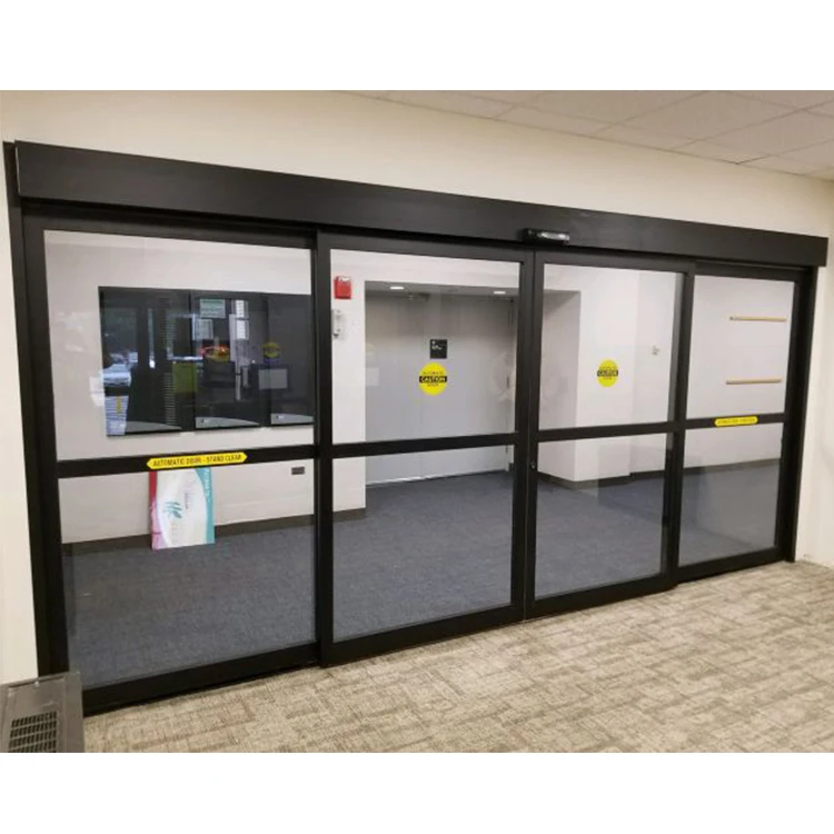 European Type Sensor Glass Door Operators Automatic Door Sliding With Motor Lock