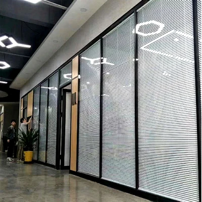 Operable 12mm Thickness Demountable Soundproof Glass Partition Wall