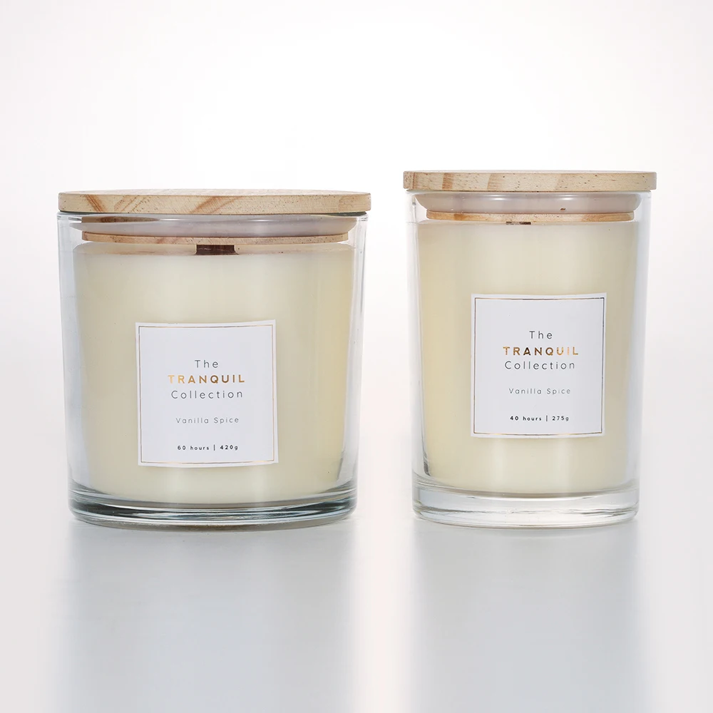 SINGHUA Wholesale Luxury Meditations Gradient Candle Jar With Soy Scented Candle And Packaging Box Lavender Scented Candle