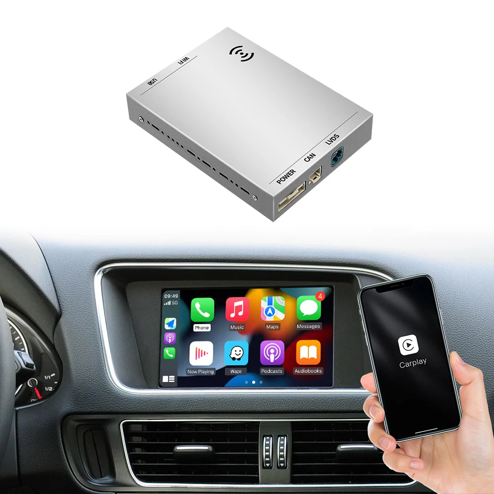 Беспроводная система Carplay для Android авто A4 A4L A5 S5 A6 A7 Q2 Q3 Q5 Q7 A1 A3 MMI с зеркалом USB Siri голосовой командный модуль