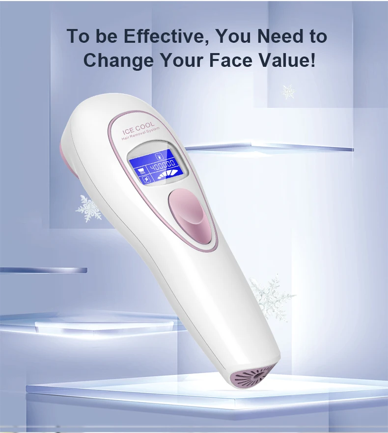 
2019 New Portable Painless Permanent Hair Removal Cold Compress Ice Cool Electric Epilator For Home Use 