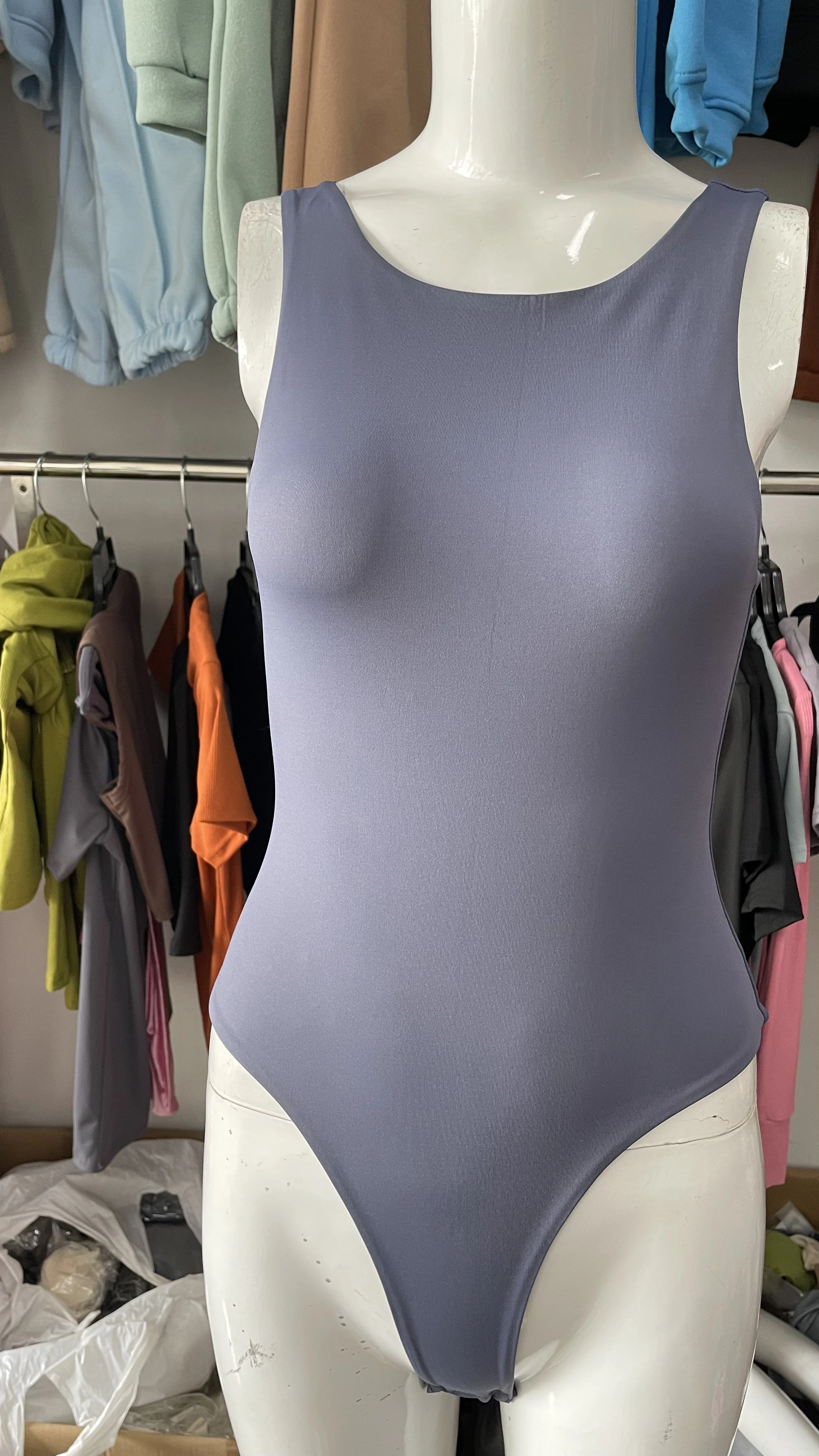 wholesale custom logo high quality american summer 2023 thong bodysuit for women s clothing nylon spandex tank top bodysuit