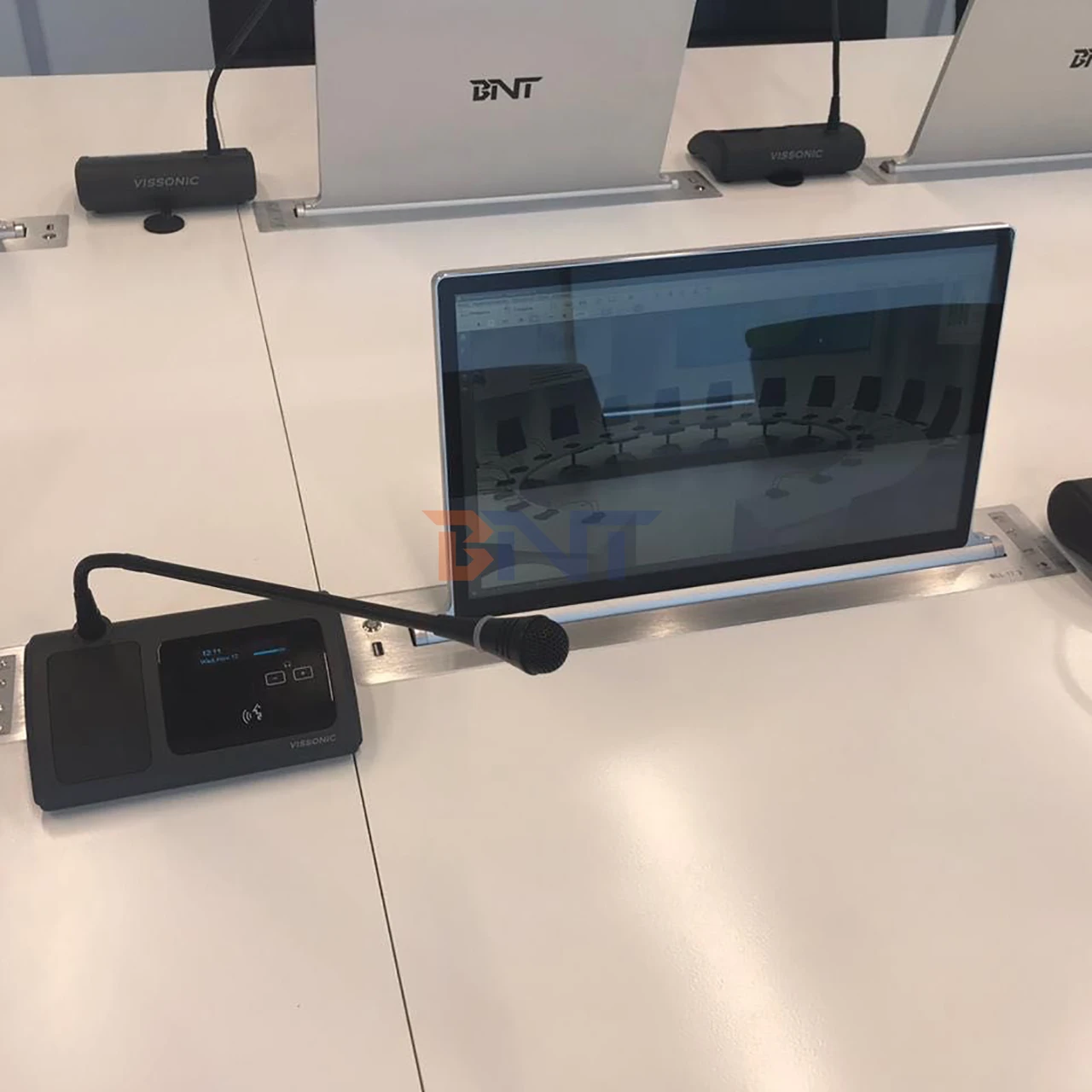 Hot Selling Desk Hidden Retractable Motorized Monitor Lift For Paperless Conference System Table
