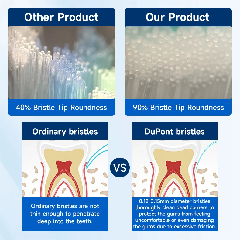 Baolijie Good Quality Dupont Soft-Bristled Electronic Toothbrush Heads EB62-T Replacement Toothbrush Head