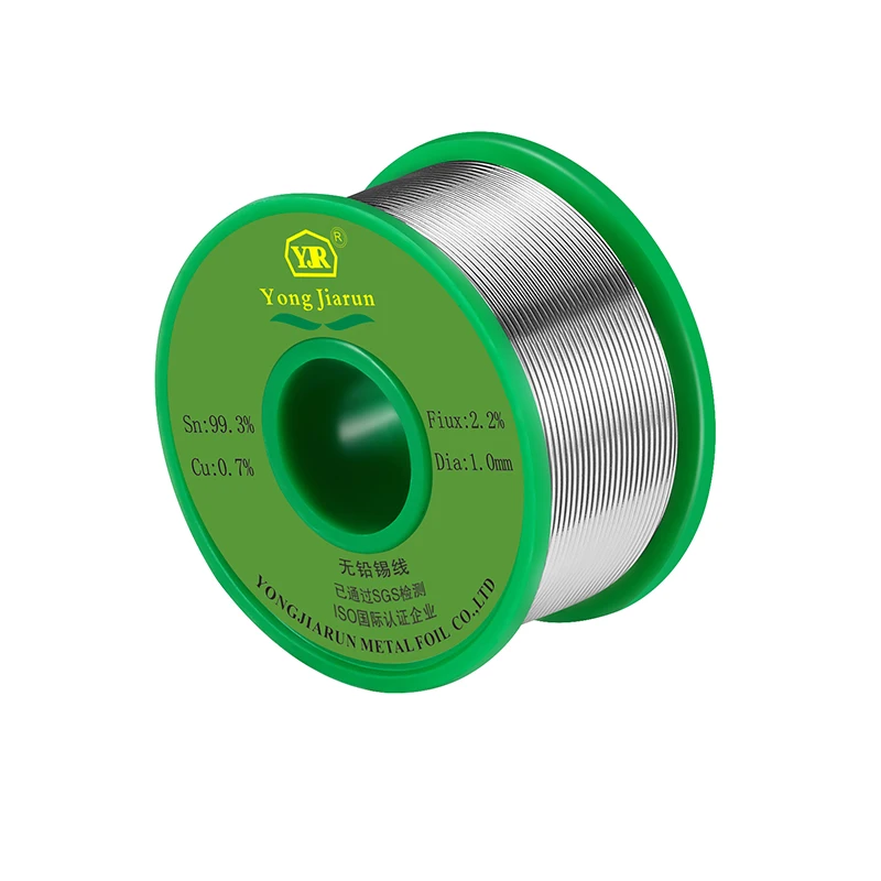Безопасная для окружающей среды электронная пайка высокой чистоты Sn99.3Cu0.7 без свинца Оловянная проволока 100 г