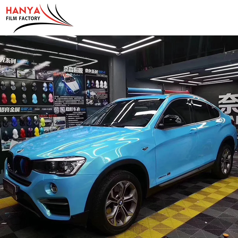 Decoration good selling durable duotone magic dreamy car vinyl wrap magic dreamy blue grey for car body car stickers