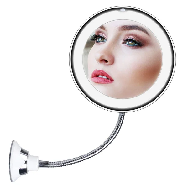 10X Gooseneck Makeup Mirror for Bathroom Shaving