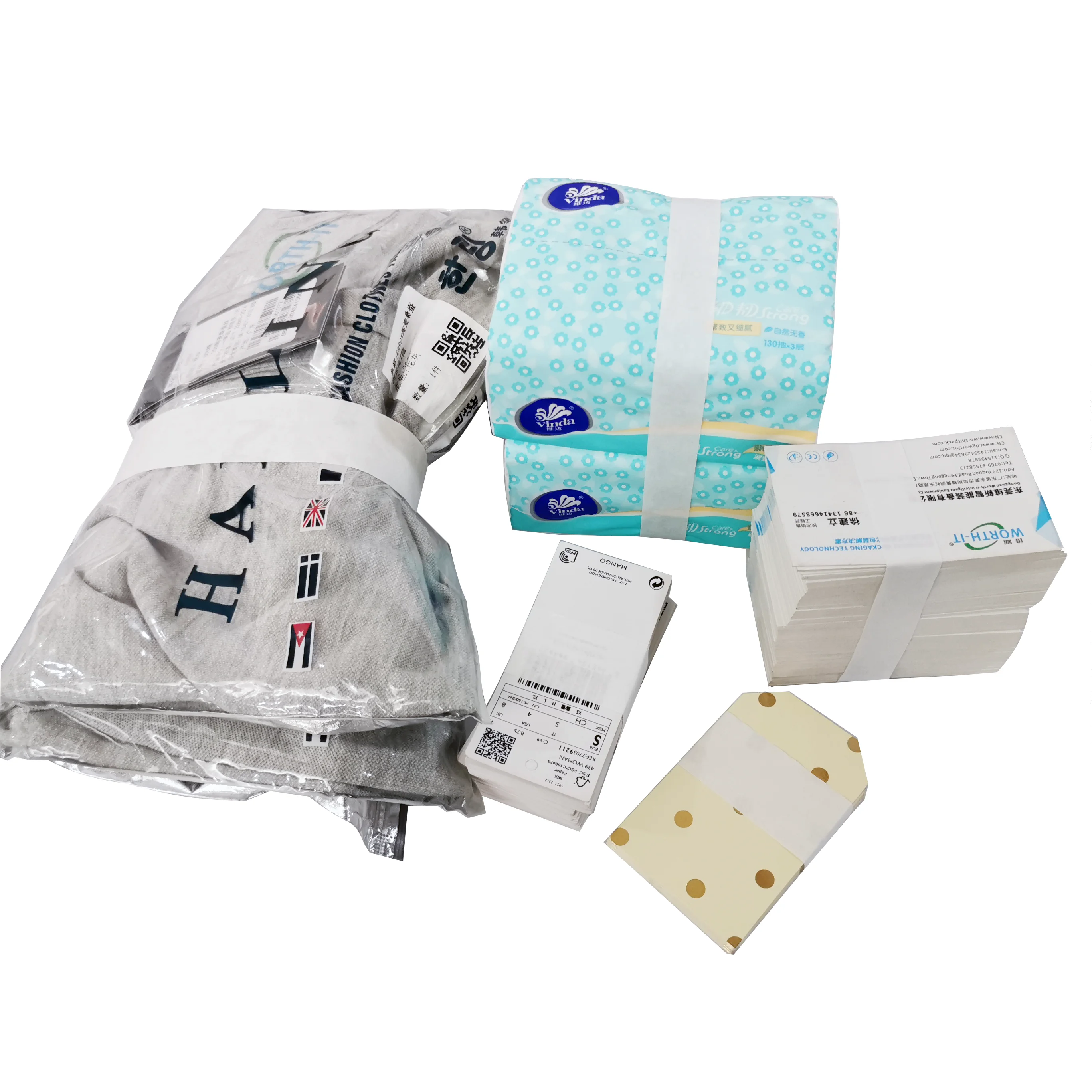 30mm White Strapping Banding Paper Rolls Recycled Tie Bundling Craft Paper Tape Manufacturer for Banding Machine WK02-30
