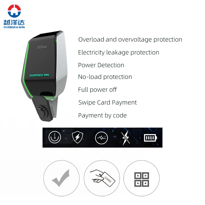 Hot In The USA  Type 2 EV Charger Manufacturers 22 Kw EV Charger Station  With Credit Card Home Charging Station