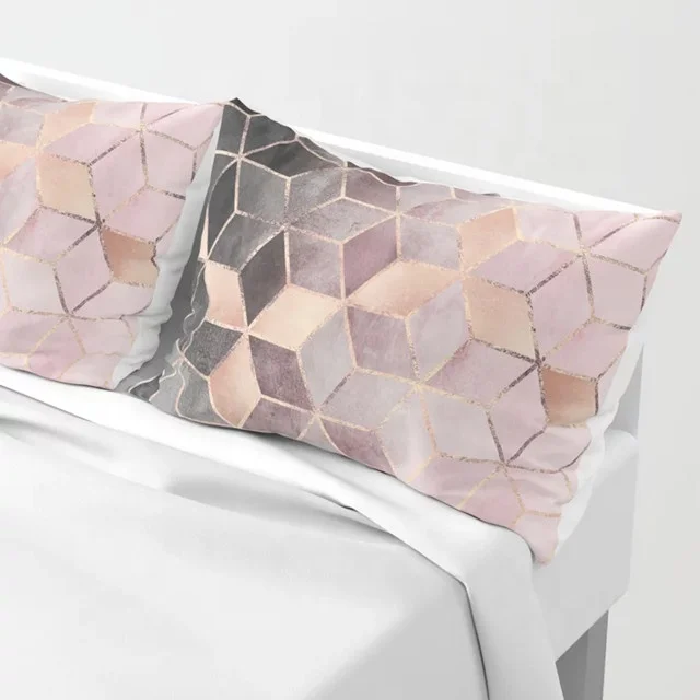 100gsm Custom 3D Printed 100% polyester microfiber fabric for Bedding Pillow Shams