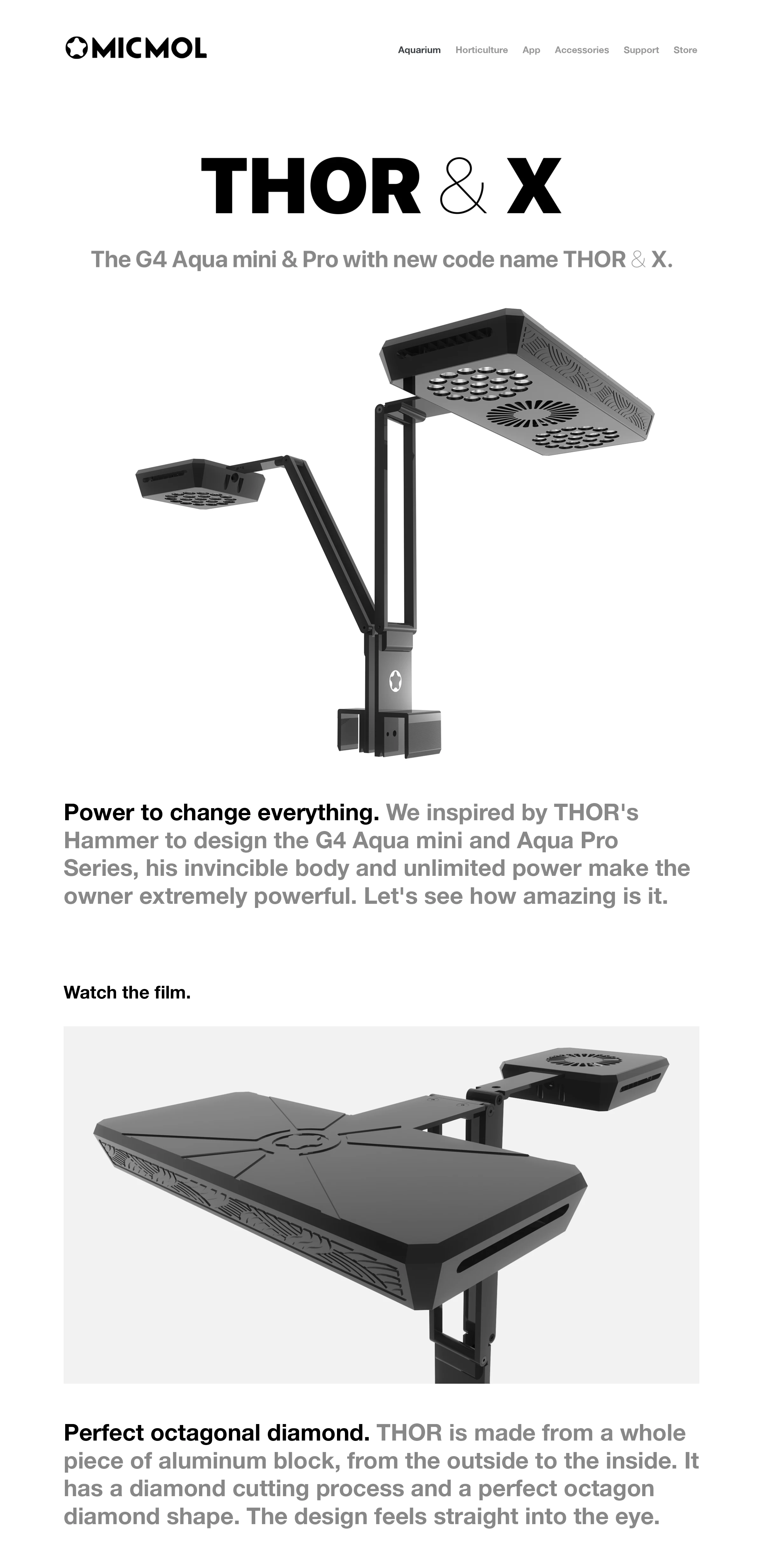 Fashion-Designed Thor X 120W APP Control Reef Corals  Aquarium Lighting with Adjustable Bracket for Standard Marine Aquarium