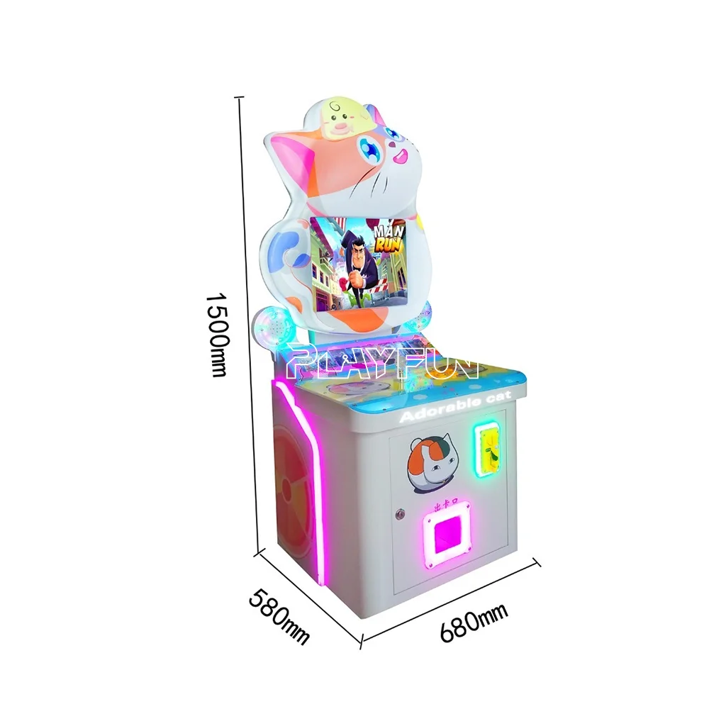 Playfun Hot Sale Indoor Amusement Park Kids Car Racing Gun Shooting Whack-a-Mole Mini Video Game Console Equipment