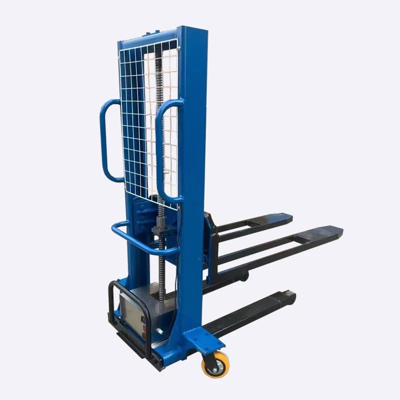 Semi electric / Full-electric Self Lifting Electric Stacker 500kg/1000kg Pallet self load stacker