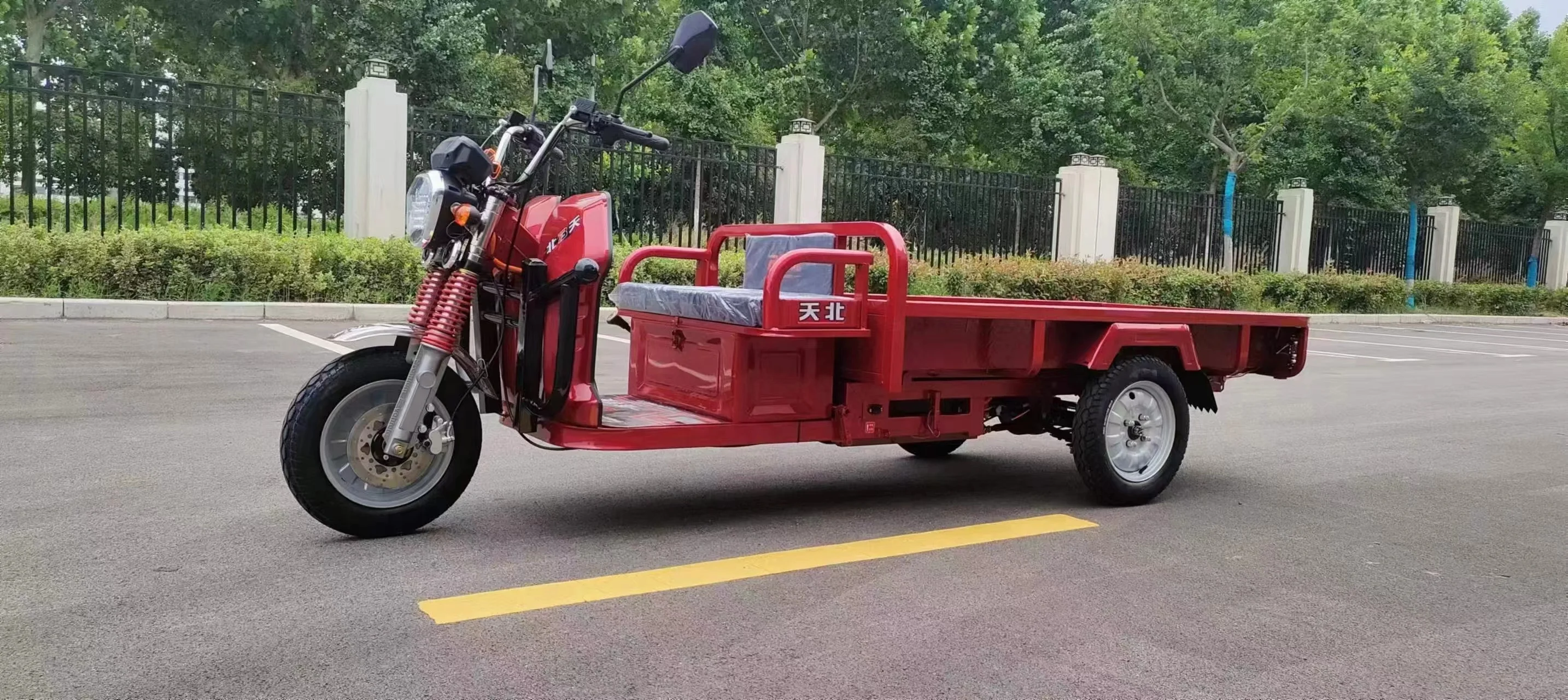 Hot 1.95m orchard car 1000W motor freight three wheels drive three wheelscles