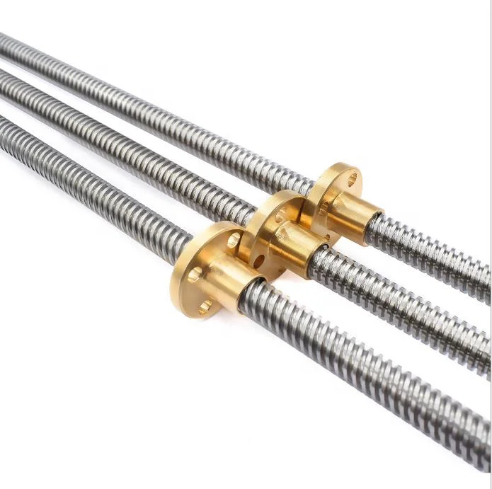 100-4000mm T-Type T8 Lead 8mm Pitch 2mm CNC Trapezoidal Screw 304 Stainless Steel Lead Screw for 3D Printer