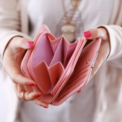 
Fashion Women Short Wallet Purse Small Zipper Girls Wallet Cat Leather Coin Purse Card Holder Money Bag 