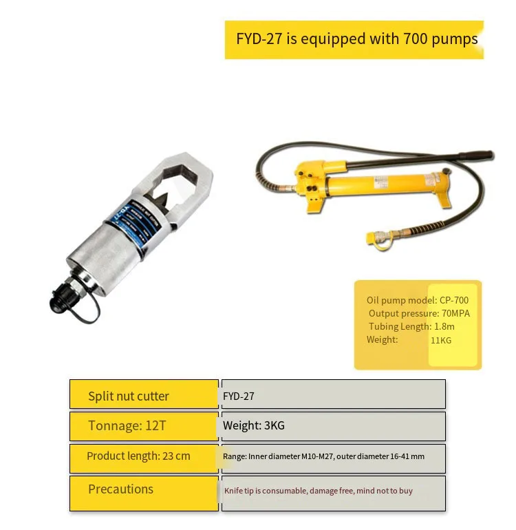 Wholesale YD hydraulic nut cutter rusted nut disassembly circuit breaker road construction tools