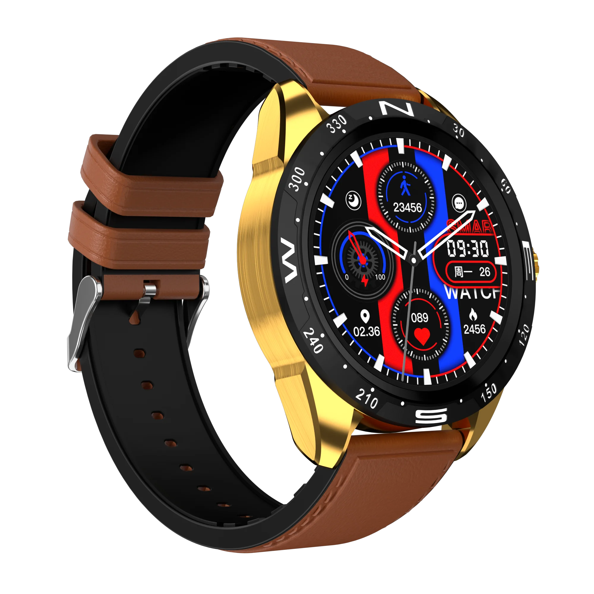 SKMEI H6 Max 2023 manufacturers round shape android fitness waterproof smartwatch stainless steel sport men women smart watch