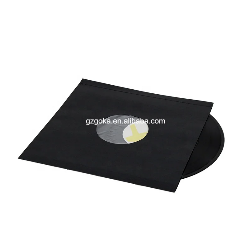 Kraft paper with PE poly-lined vinyl record sleeves anti-static paper & polyethylene inside sleeves for records vinyl