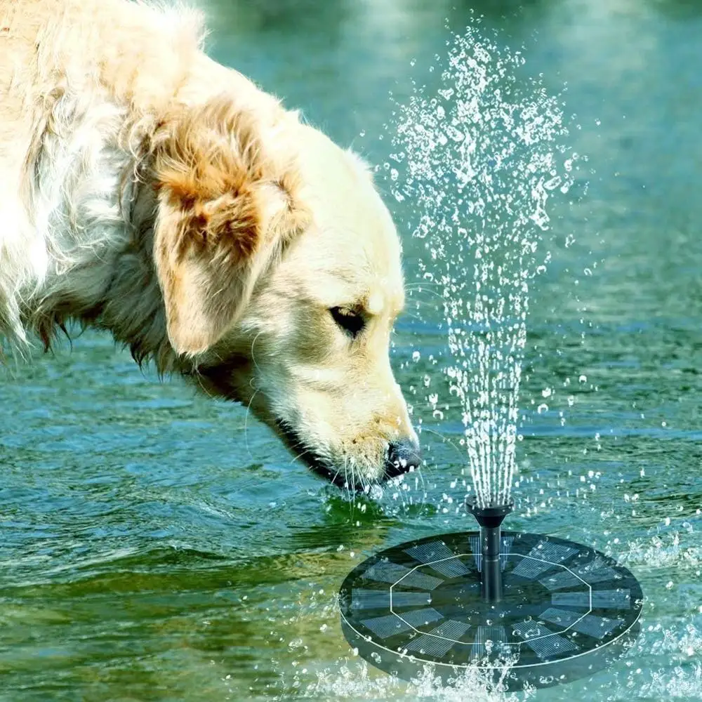 Free Standing Solar Powered Landscape Decorative Fountain Pump with Battery Backup for Garden Pool Pond Outdoor