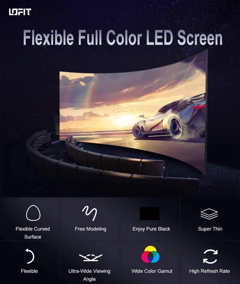 LOFIT  Indoor LED Display Flexible LED Display Screen Board Panels Module P2 P2.5 P3