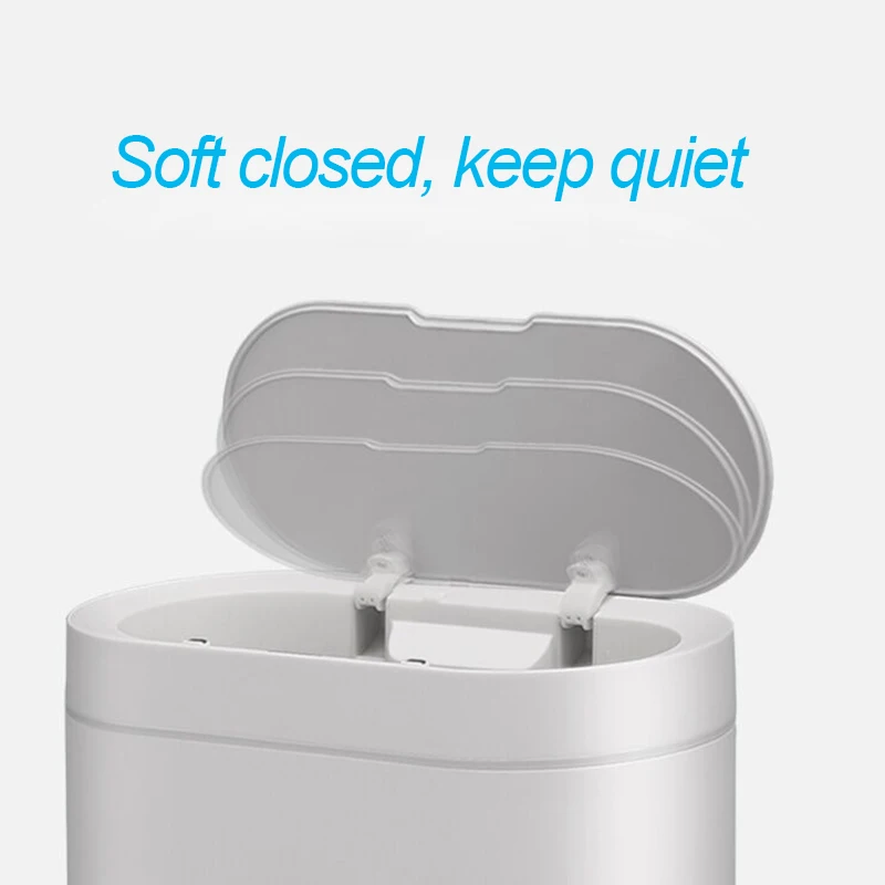 IPX5 Waterproof Electric Smart Trash Can 7L Sensor Operation Lid Smart Bin Automatic Sensor Waste Bin With Soft Closed