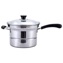 5 Pieces Stainless Steel Stock Pot Cooking Stock Pot with Strainer Rack Set Home Kitchen Cooking Tools