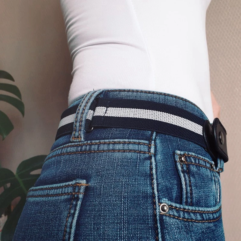 Womans Buckle-Free Jeans Pants No Buckle Stretch Elastic Waist Belts for Men Women Invisible Belt DropShipping