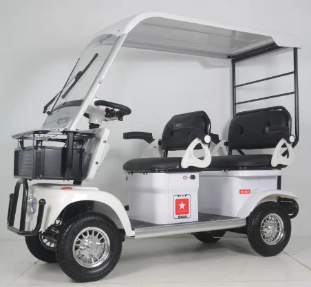 High Quality 800W Electric Bike Cart 4 Seater Long Range 4 Wheel Electric Golf Scooter With Roof