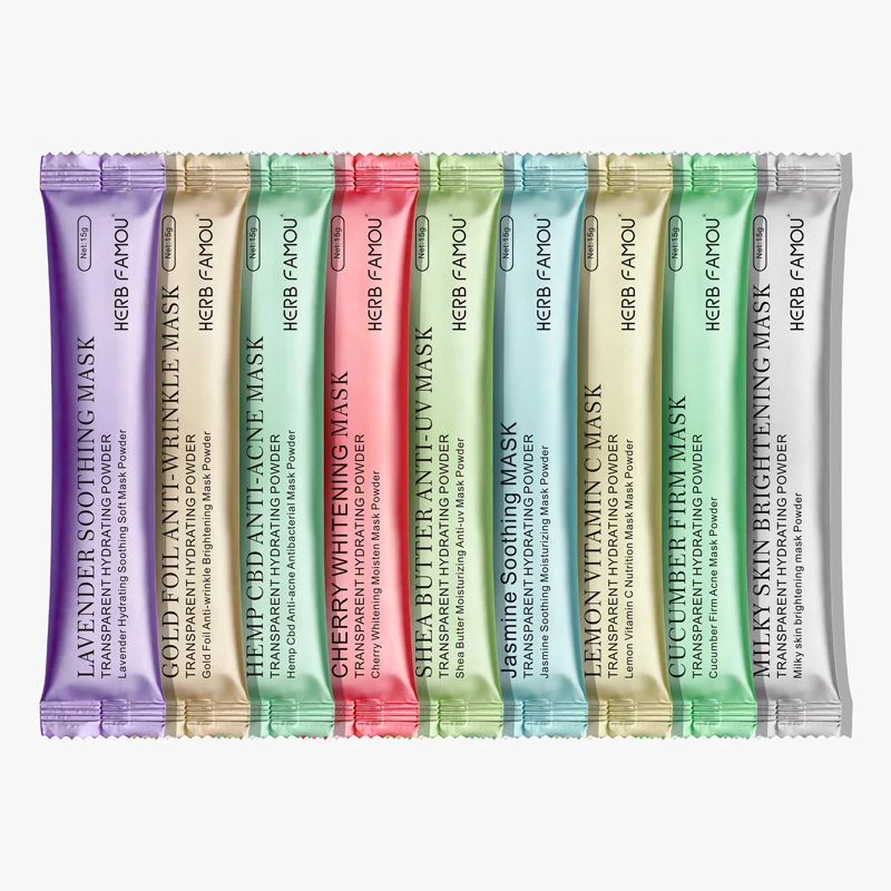 
Korean Beauty Skin Care Face Lavender Powder Mask Organic Hydro Whitening Cherry Peel Off Jelly Facial Mask 