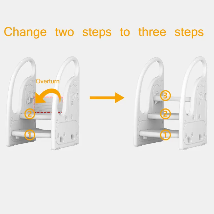3 in 1 Plastic Toddler Three Step Standing Tower for Bathroom