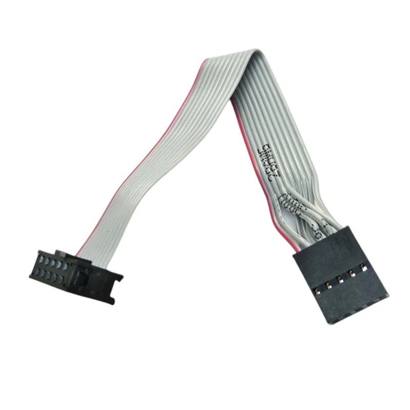 OEM custom gray UL2651 28AWG 10pin pitch 2.54mm female connector flat wire harness for Wire to plate