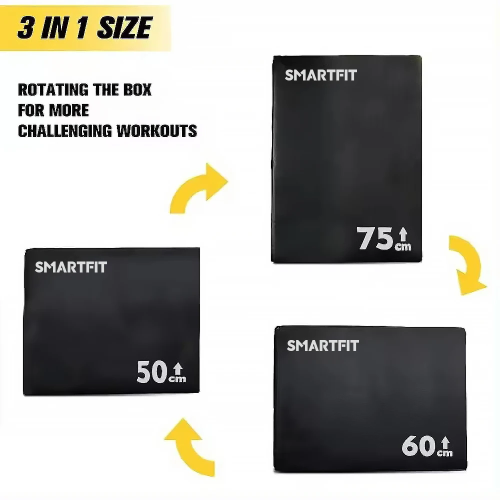 fitness 3 in 1 foam plyo plyometric  jumping box soft custom logo