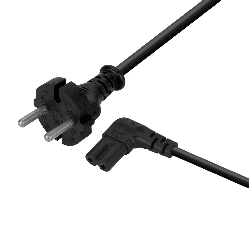 CE EU Laptop Power Lead fused Wire Cord 2 Pin Plug Cable copper 2 pin pc laptop computer monitor ac cord