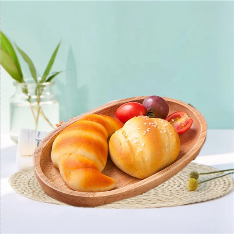 Round Shape Natural Handmade Wooden Tray Wooden Tray Wooden Serving Food Tray
