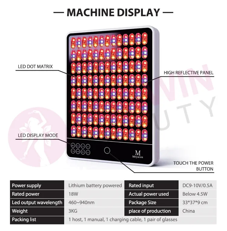 Whole body redlight pdt led 940nm face skin fine lines remove infrared red light therapy panel home use spa beauty equipment