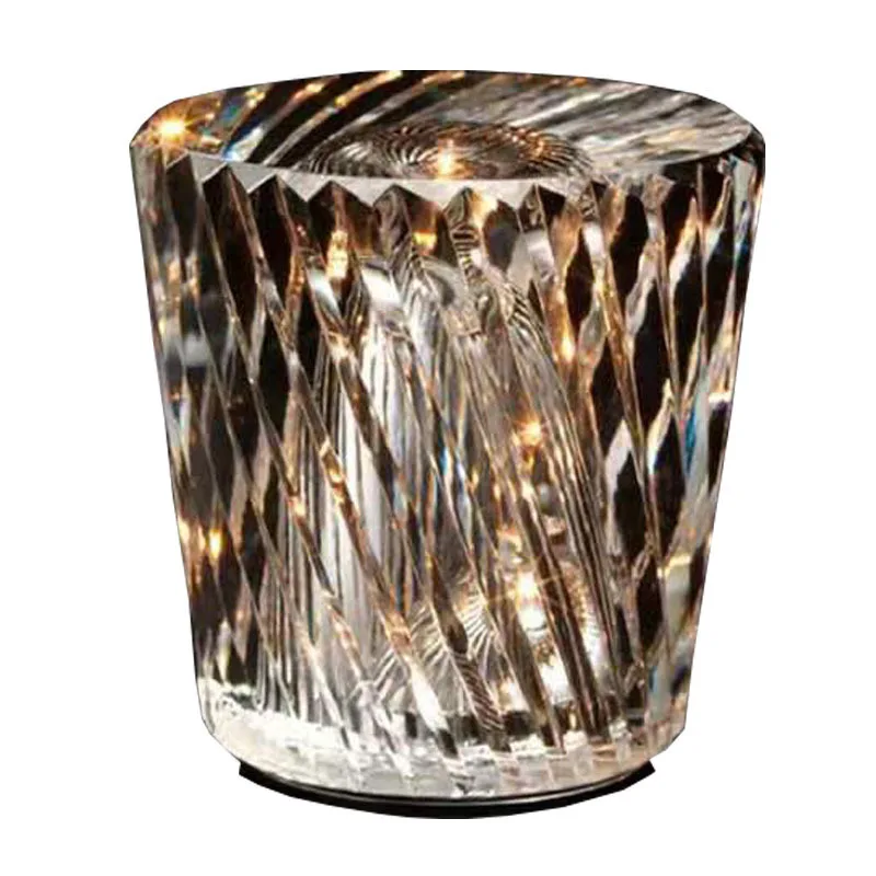 Creative Crystal Luxury Modern Led Desk Cordless Table Light Lamp for bar Restaurant Ktv