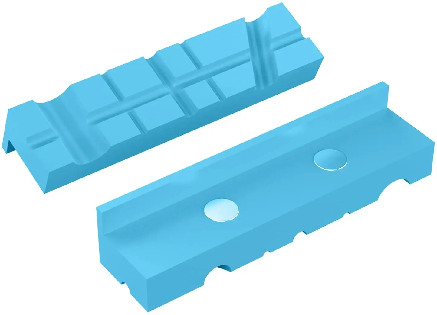 Housolution Set of 2 Pack Magnetic Retention Vice Jaw Pads, Multi-Purpose Design Vise Soft Jaws Rubber Pads
