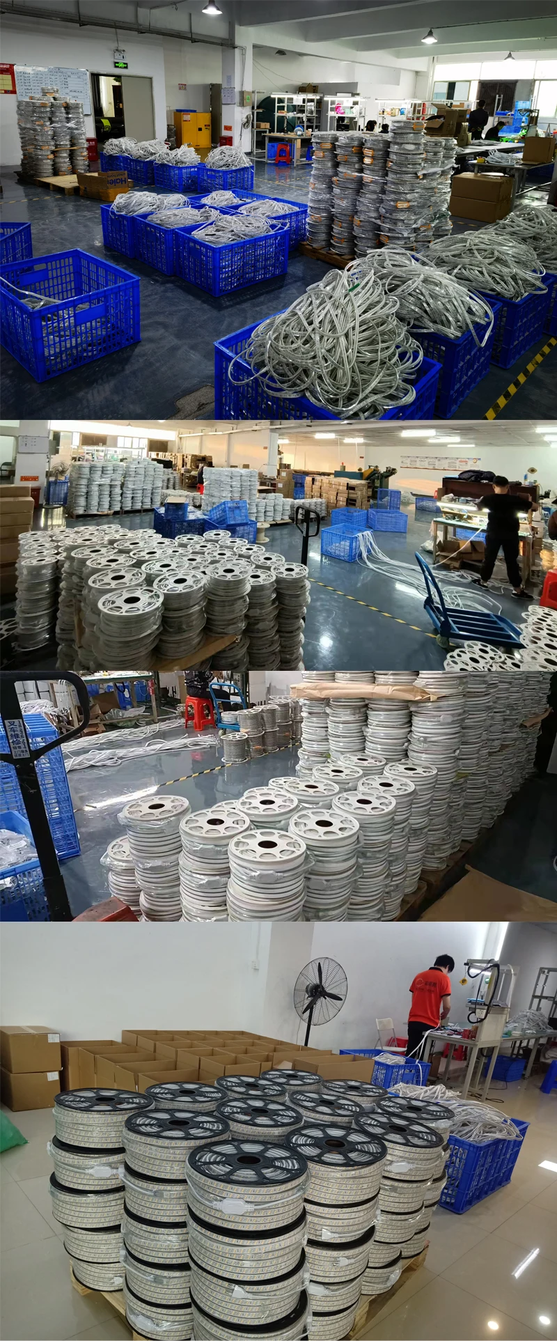 Wholesale AC 220V LED Strip 2835 SMD Flexible LED Strip Light IP65 Waterproof for Outdoor Construction Building Landscape Decor