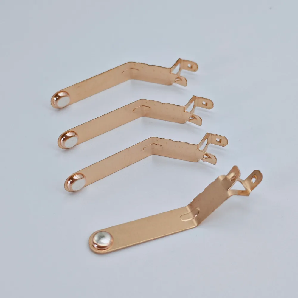 High quality brass quick connect terminal micro movement spring piece bimetallic silver contact stamping contact