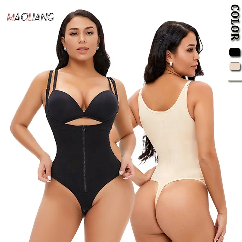 6318 Women Plus Size Slimming Full Body Shaper Tummy Control Thong High Waist Fajas Colombianas Weight Loss Bodysuit Shapewear