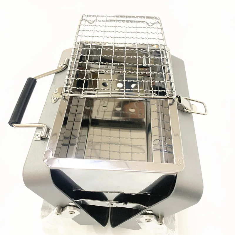Custom Suitcase Design Outdoor Folding Barbecue Tools Personal Mini Camping Portable BBQ Charcoal Grill