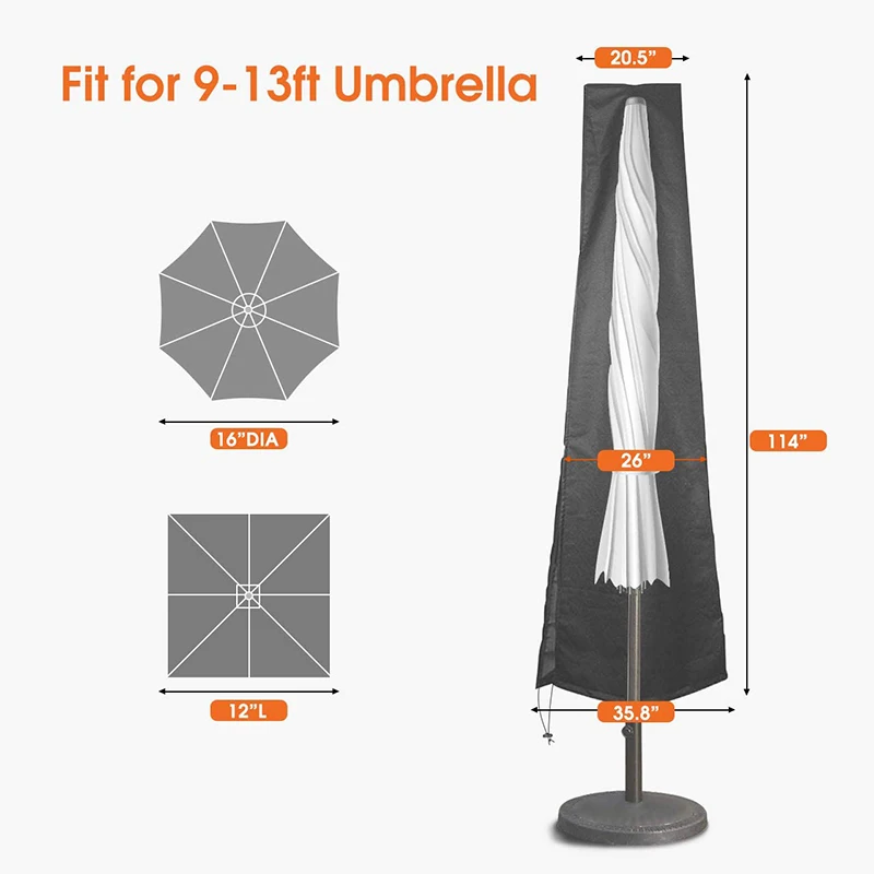 Hot selling Patio Chair And Table umbrella cover Sunshade Umbrella Cover with high quality