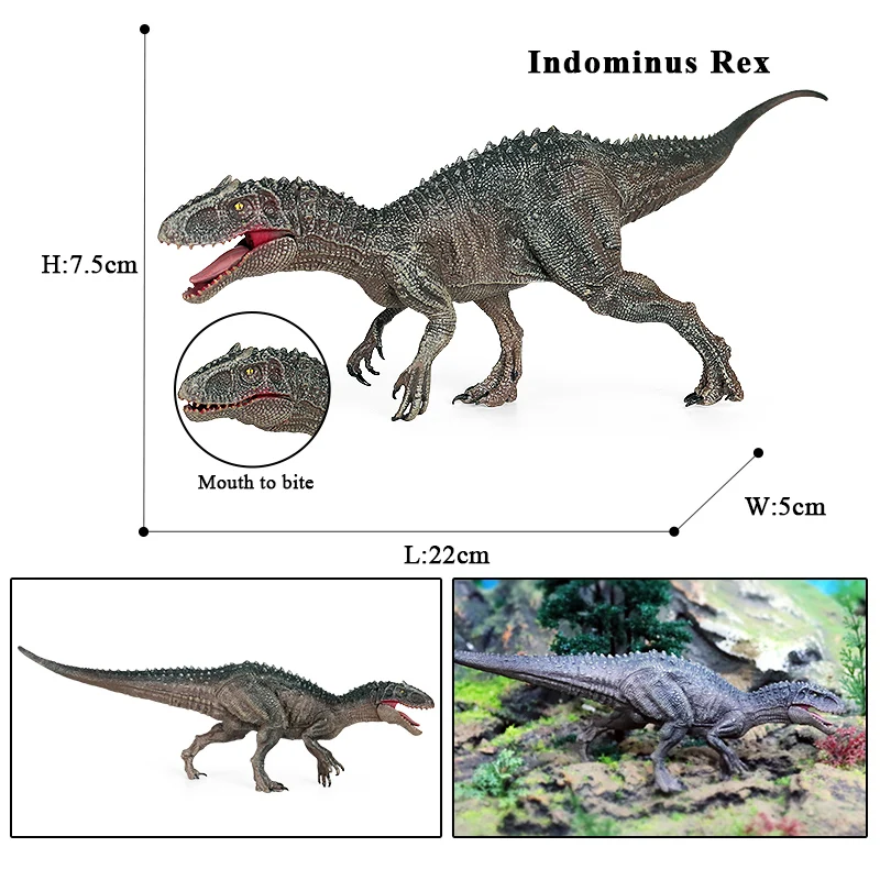 Oenux Wholesale PVC Animals Toy Indominus Rex Jurassic Dinosaur Action Figures Plastic Model